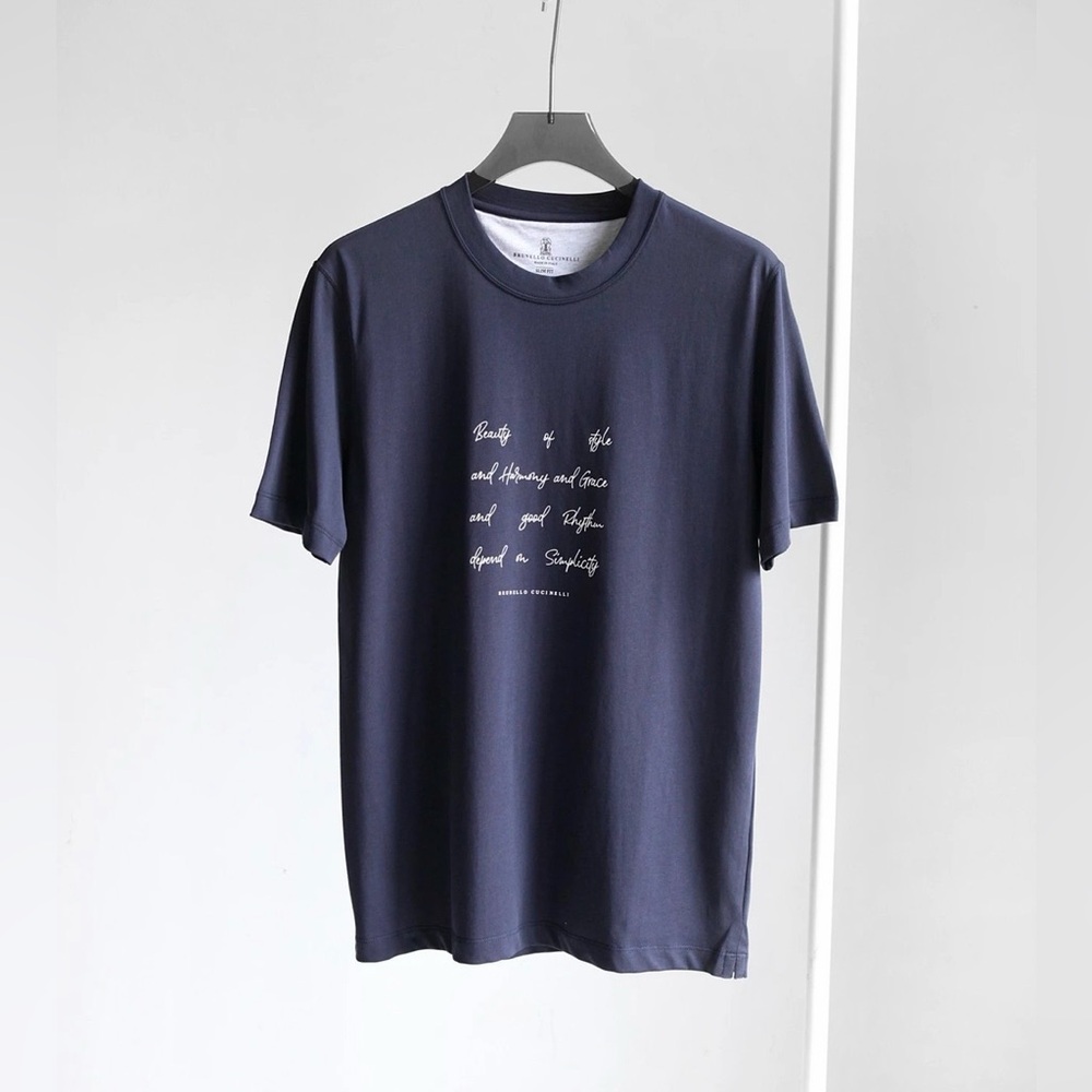 BRUNELLO CUCINELLI LOGO PRINT T-SHIRT, visit our profile for more items …